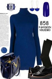 ROYAL BLUE SWEATER DRESS 11719