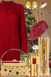 RED SWEATER DRESS 12/13/19
