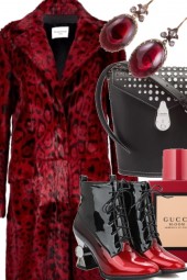 RED LEOPARD PRINT COAT