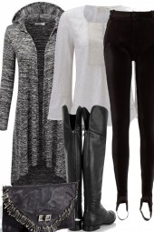 GRAY HEATHER CARDIGAN ON TREND ME