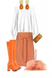 TREND ME ORANGE SKIRT 2.21.20