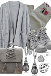 GRAY CARDIGAN ON TREND ME 342020