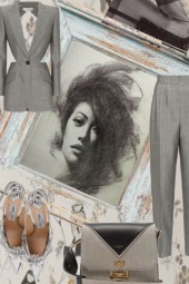LONG COOL WOMAN IN A GRAY SUIT
