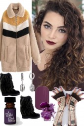 TREND ME FLEECE COAT WITH FAUX FUR BOOTS