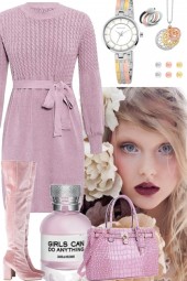 PINK SWEATER DRESS FOR JANUARY LAST DAY