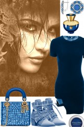 CASUAL BLUE DRESS 91921