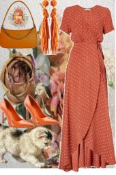 SPRING ORANGE DRESS 3302022