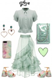 MINT GREEN WITH LOVE ON TOP 4 25 22