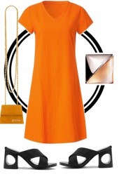 ORANGE TEE SHIRT DRESS 4 30 22