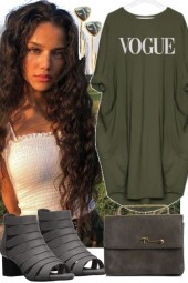 TEE DRESS IN ARMY GREEN 4 30 22