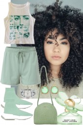 GIRLFRIEND COLLECTIVE SHORTS AND TEE 52222