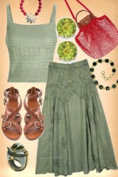 GREEN SKIRT AND TANK 6 21 2022