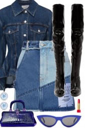 DENIM JACKET AND SKIRT 82322