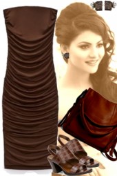 ZARA BROWN DRESS  33123