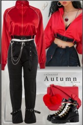 casual red&amp;Black