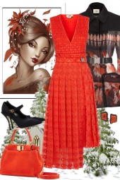 Orange dresse 