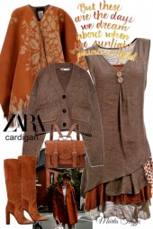 Zara brown cardigan