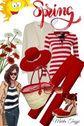 Spring Straw Hat and Bag