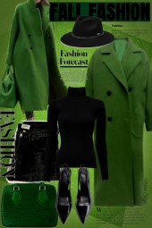 green autumn coat