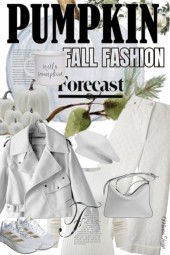 autumn fashion and white pumpkin