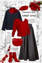 Valentine&#039;s Day style on the street