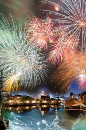 Fireworks in the port