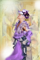 A lilac dress