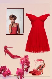 A red cocktail dress