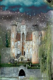 A castle in the rain