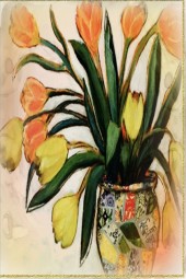 Painting of tulips