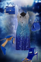 Starry blue dress