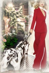 Lady with a dalmatian 
