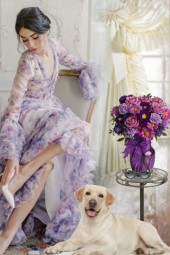 Lady in a lilac dress