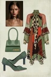 Boho moss green