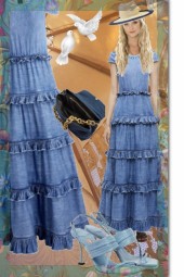 Romantic denim dress