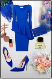 Royal blue cocktail dress 3