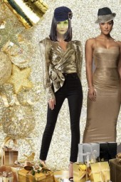 Golden outfits for the New Year party 2024