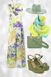 Summer outfit with a flower pattern