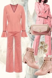 Outfit in peach colour