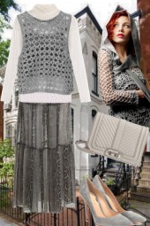 Knitted grey outfit