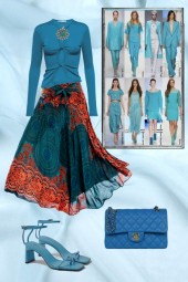 Glamorous turquoise outfit 2