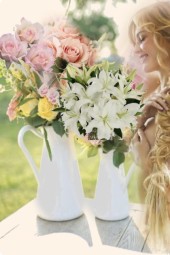 Flowers in jugs