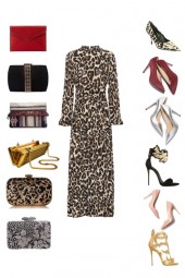 Match the bags and the shoes to the dress