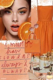 Orange summer look