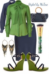 Navy Blue and Green 