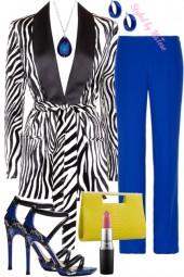 Zebra &amp; Royal Blue