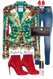 Jeweled Multi-colored Blazer 