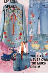 Denim and flowers