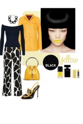 Black and yellow.