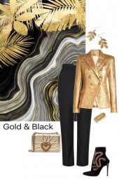 Gold and black